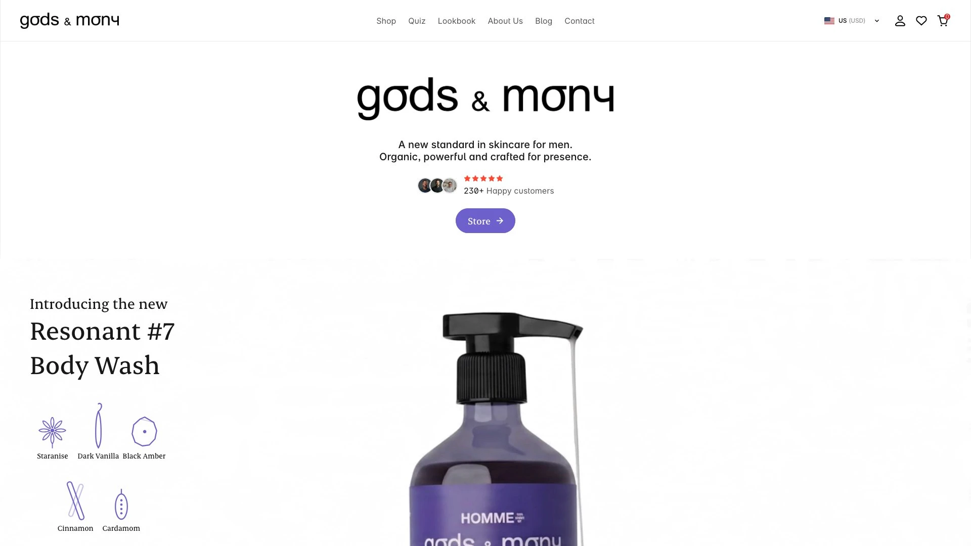 Gods and Mony homepage hero